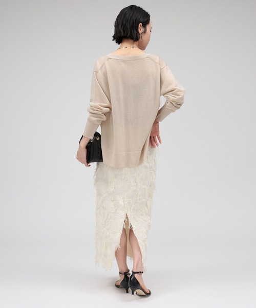 BABYLONE（バビロン）の「シアーフレアカーディガン（カーディガン/ボレロ・レディース・ブラック/ボルドー/ベージュ・フリー）」の20枚目の写真