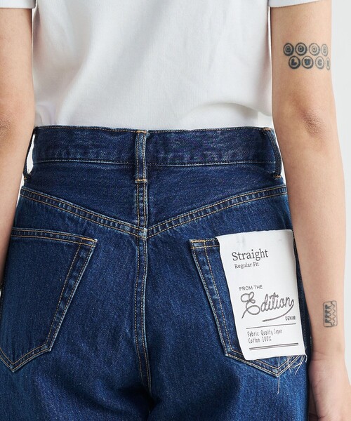 EDITION（エディション）の「エッセンシャルデニム ストレートパンツ（デニムパンツ・レディース・ブルー/ネイビー・34/36/38）」の9枚目の写真
