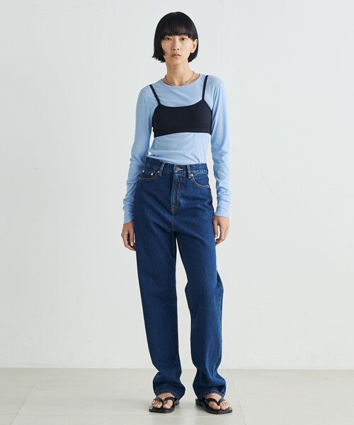 EDITION（エディション）の「エッセンシャルデニム ストレートパンツ（デニムパンツ・レディース・ブルー/ネイビー・34/36/38）」の12枚目の写真