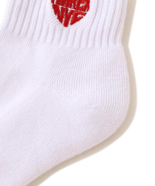 AVIREX(アヴィレックス)の「HEART SHORT LOGO SOCKS/ハートショートロゴソックス(ソックス/靴下・レディース・ホワイト/ブラック・F)」の4枚目の写真