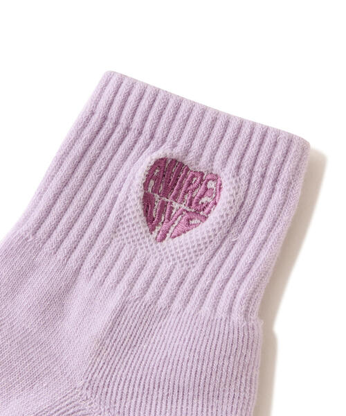AVIREX(アヴィレックス)の「HEART SHORT LOGO SOCKS/ハートショートロゴソックス(ソックス/靴下・レディース・ホワイト/ブラック・F)」の6枚目の写真