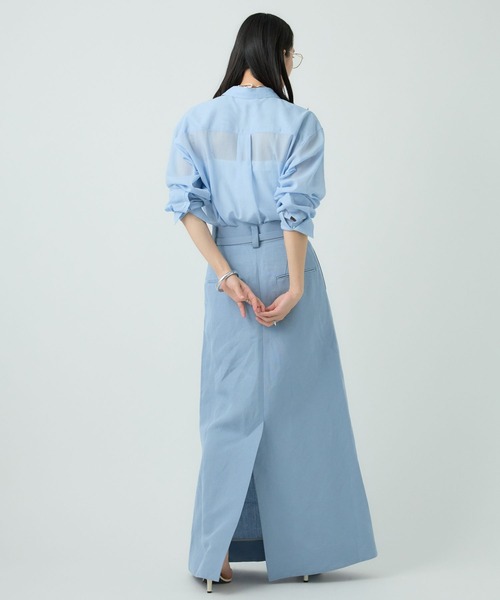 Chaos（カオス）の「Chaos(カオス)/シャウエンロングスカート【セットアップ可】（スカート・レディース・グレー/サックスブルー・38/36）」の4枚目の写真