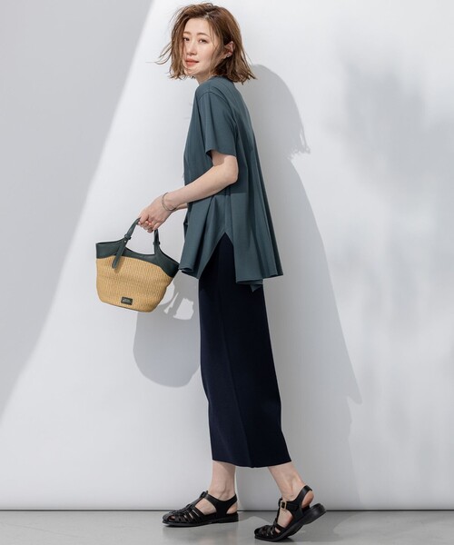 23区 S(ニジュウサンクチイサイサイズ)の「【WEB&一部店舗限定/洗える】レーヨンポリエステルストレッチ タイト スカート(スカート・レディース・ブラック系5/ネイビー系/ブラック系/ネイビー系5・32)」の5枚目の写真