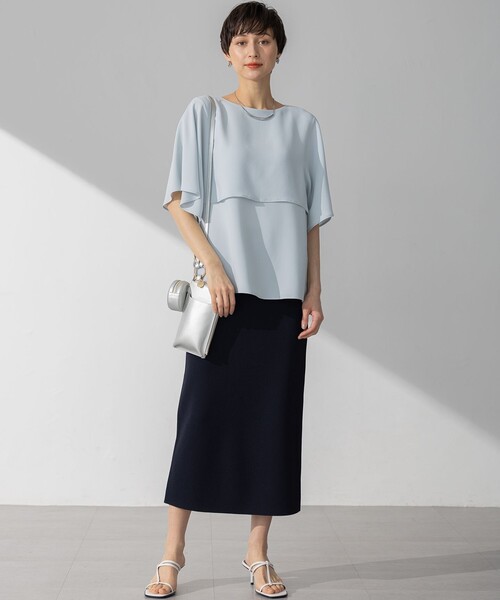 23区 S(ニジュウサンクチイサイサイズ)の「【WEB&一部店舗限定/洗える】レーヨンポリエステルストレッチ タイト スカート(スカート・レディース・ブラック系5/ネイビー系/ブラック系/ネイビー系5・32)」の8枚目の写真