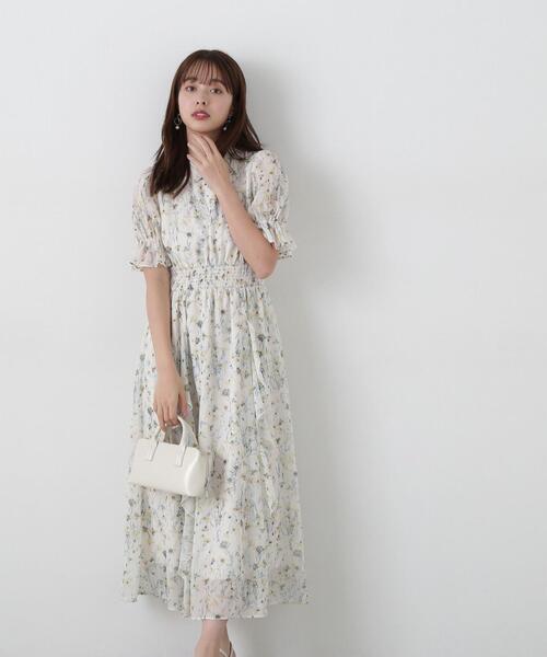 PROPORTION BODY DRESSING（プロポーションボディドレッシング）の「ウエストシャーリングラッフルワンピース / 1215140408（ワンピース・レディース・イエロー/ブルー・MEDIUM/SMALL）」の8枚目の写真