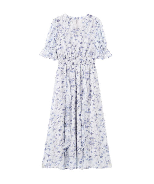 PROPORTION BODY DRESSING（プロポーションボディドレッシング）の「ウエストシャーリングラッフルワンピース / 1215140408（ワンピース・レディース・イエロー/ブルー・MEDIUM/SMALL）」の14枚目の写真