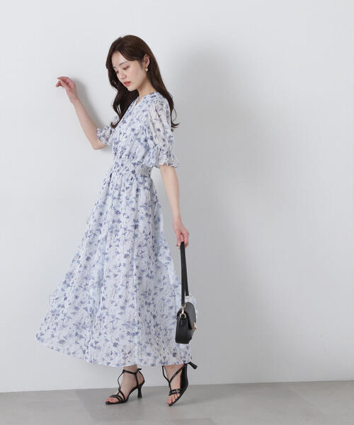 PROPORTION BODY DRESSING（プロポーションボディドレッシング）の「ウエストシャーリングラッフルワンピース / 1215140408（ワンピース・レディース・イエロー/ブルー・MEDIUM/SMALL）」の16枚目の写真