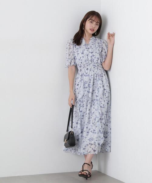 プロポーションボディドレッシング ウエストシャーリングラッフル ワンピース S ウエストシャーリングラッフルワンピース | PROPORTION BODY