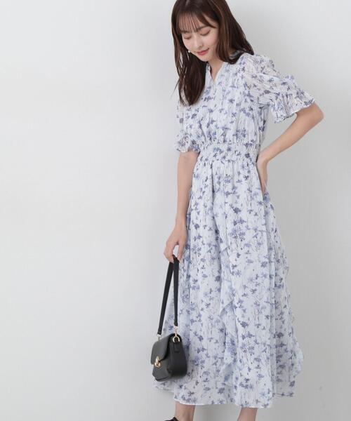 PROPORTION BODY DRESSING（プロポーションボディドレッシング）の「ウエストシャーリングラッフルワンピース / 1215140408（ワンピース・レディース・イエロー/ブルー・MEDIUM/SMALL）」の20枚目の写真