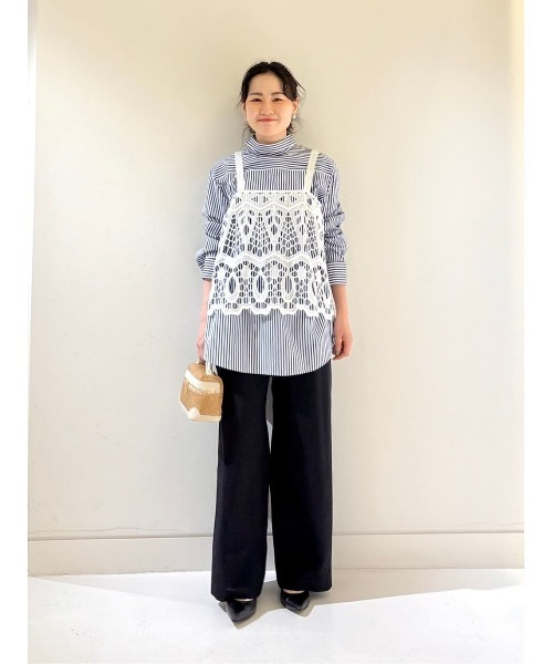 allureville(アルアバイル)の「リネンライクタックワイドパンツ(その他パンツ・レディース・ネイビー/ベージュ・2/1)」の18枚目の写真