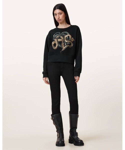 ALLSAINTS(オールセインツ)の「SLITHA SEPARO SEQUIN SWEATSHIRT | SLITHA SEPARO スパンコール スウェットシャツ(スウェット・レディース・ブラック・XS/S/M)」の3枚目の写真