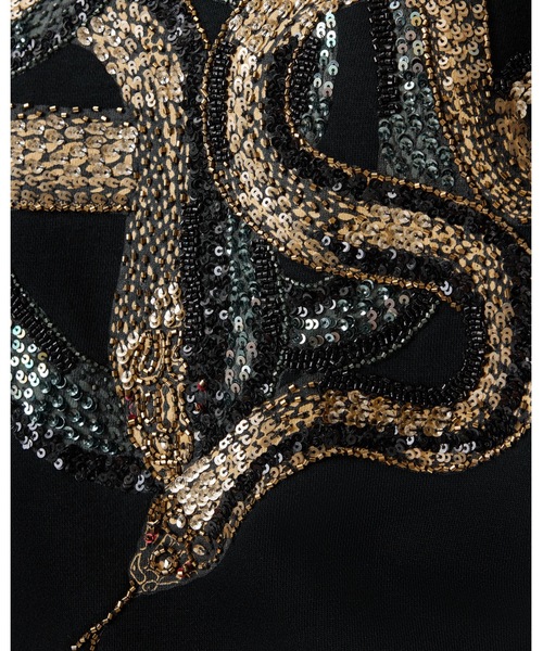 ALLSAINTS(オールセインツ)の「SLITHA SEPARO SEQUIN SWEATSHIRT | SLITHA SEPARO スパンコール スウェットシャツ(スウェット・レディース・ブラック・XS/S/M)」の4枚目の写真