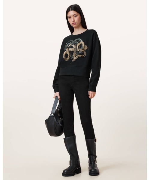 ALLSAINTS(オールセインツ)の「SLITHA SEPARO SEQUIN SWEATSHIRT | SLITHA SEPARO スパンコール スウェットシャツ(スウェット・レディース・ブラック・XS/S/M)」の5枚目の写真