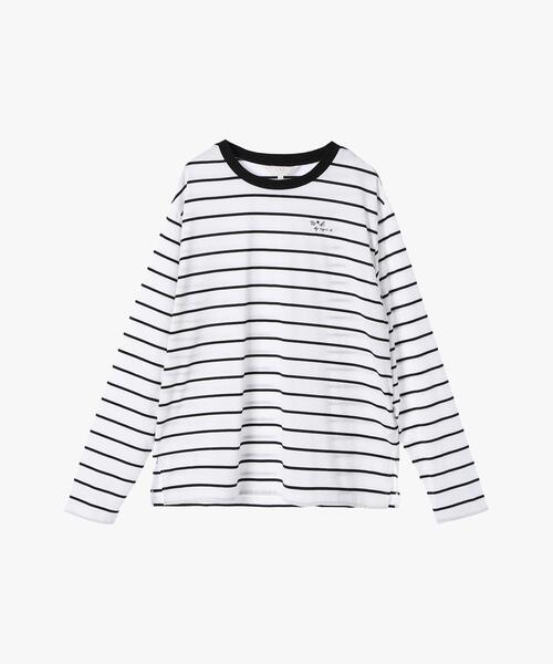 ボーダーボーイズロングTシャツ（Tシャツ/カットソー）｜To b