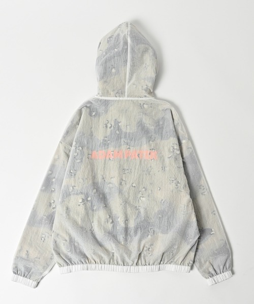 ADAM PATEK(アダムパテック)の「【ADAMPATEK/アダムパテック】sheer mesh camouflage hooded blouson/メッシュxカモフラフーデッドブルゾン(マウンテンパーカー・レディース・ホワイト/ブラック・1/2)」の3枚目の写真
