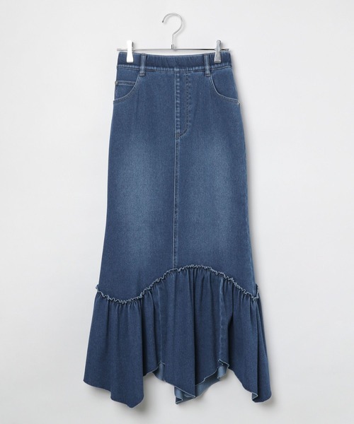 PAGEBOY（ページボーイ）の「カットデニムティアードスカート（デニムスカート・レディース・ブルー/ブラック・FREE）」の14枚目の写真