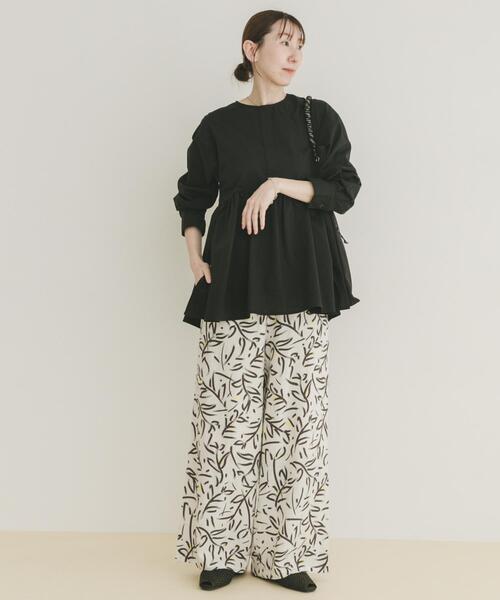 ITEMS URBANRESEARCH(アイテムズ アーバンリサーチ)の「『Sサイズあり』『洗濯可』リネンレーヨンワイドパンツ(その他パンツ・レディース・グリーン/ブラック/ブラック系その他/ライトベージュ/ブルー系その他/ホワイト系その他・MEDIUM/SMALL)」の21枚目の写真