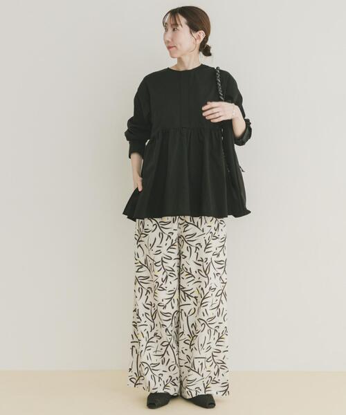 ITEMS URBANRESEARCH(アイテムズ アーバンリサーチ)の「『Sサイズあり』『洗濯可』リネンレーヨンワイドパンツ(その他パンツ・レディース・グリーン/ブラック/ブラック系その他/ライトベージュ/ブルー系その他/ホワイト系その他・MEDIUM/SMALL)」の22枚目の写真