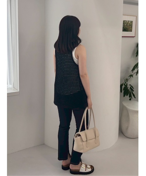 【完売】【ウォッシャブル】クロシェカットレイヤードタンク セール】【ウォッシャブル】クロシェカットレイヤードタンク