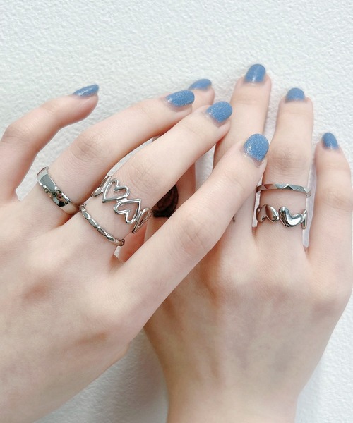 WEGO(ウィゴー)の「WEGO/【5点セット】ステンレスリング(リング・レディース・その他1/その他2/その他3・FREE)」の2枚目の写真