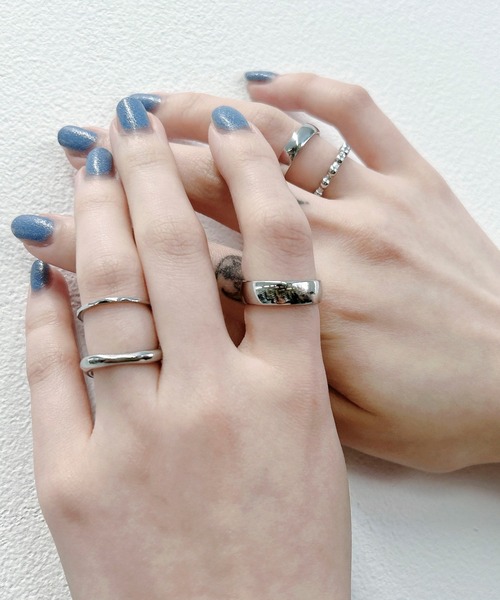 WEGO(ウィゴー)の「WEGO/【5点セット】ステンレスリング(リング・レディース・その他1/その他2/その他3・FREE)」の5枚目の写真