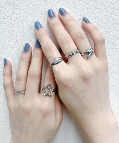 WEGO(ウィゴー)の「WEGO/【5点セット】ステンレスリング(リング・レディース・その他1/その他2/その他3・FREE)」の4枚目の写真