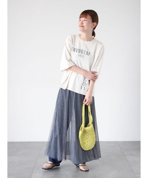 Lugnoncure（ルノンキュール）の「チュールギャザースカート（スカート・レディース・ブラック/グレー/チャコールグレー/ブラウン・F）」の9枚目の写真