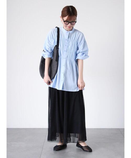 Lugnoncure（ルノンキュール）の「チュールギャザースカート（スカート・レディース・ブラック/グレー/チャコールグレー/ブラウン・F）」の11枚目の写真