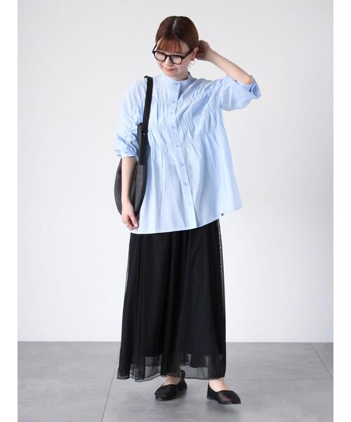 Lugnoncure（ルノンキュール）の「チュールギャザースカート（スカート・レディース・ブラック/グレー/チャコールグレー/ブラウン・F）」の12枚目の写真