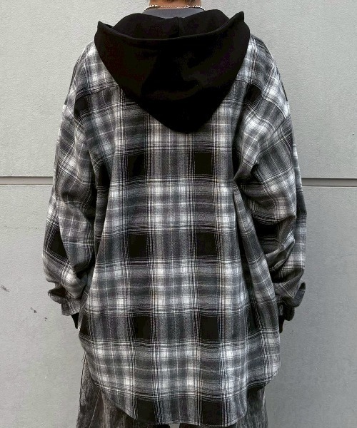 ★韓国の人気 ★【EL】★Jacquard Check Shirts Coat★3色★ A'GEM/9 × .kom 『ACOVER/オコボ』 No.02 Vintage Nerd Over