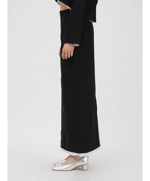 :ETHROF(イーサオブ)の「CUT-OFF DESIGN LONG SKIRT(スカート・レディース・ブラック・MEDIUM)」の4枚目の写真