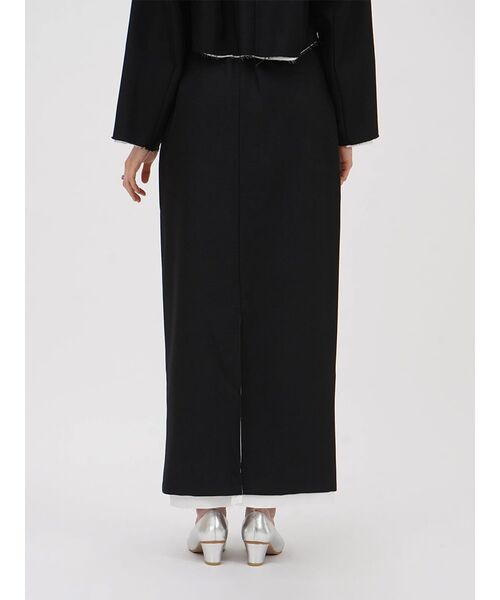 :ETHROF(イーサオブ)の「CUT-OFF DESIGN LONG SKIRT(スカート・レディース・ブラック・MEDIUM)」の5枚目の写真