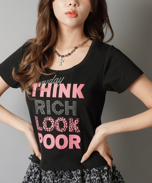平成ギャルTシャツ/4段ロゴ（Tシャツ/カットソー）｜SPINNS