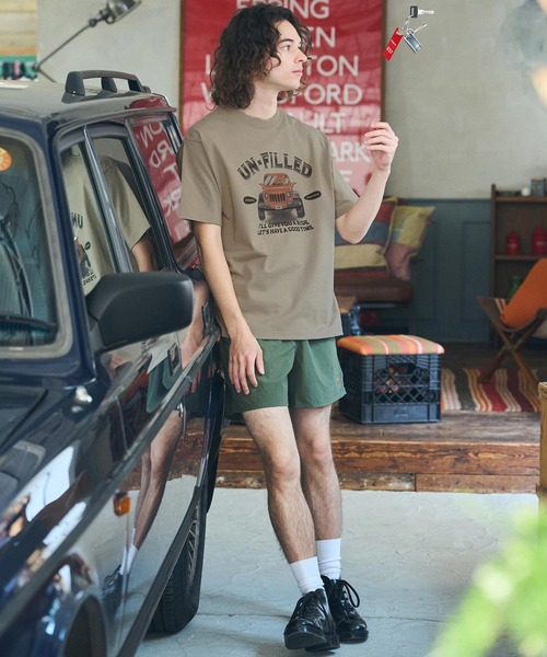 UN-FILLED(アンフィルド)の「mt9714- U.F OFF ROAD CAR HEAVY WEIGHT T-SHIRT Tシャツ(Tシャツ/カットソー・メンズ・ホワイト/サンドベージュ・XL/M/L)」の5枚目の写真