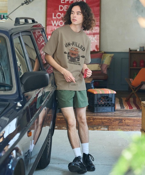 UN-FILLED(アンフィルド)の「mt9714- U.F OFF ROAD CAR HEAVY WEIGHT T-SHIRT Tシャツ(Tシャツ/カットソー・メンズ・ホワイト/サンドベージュ・XL/M/L)」の6枚目の写真