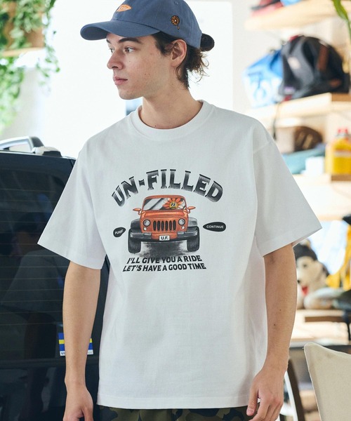 UN-FILLED(アンフィルド)の「mt9714- U.F OFF ROAD CAR HEAVY WEIGHT T-SHIRT Tシャツ(Tシャツ/カットソー・メンズ・ホワイト/サンドベージュ・XL/M/L)」の8枚目の写真