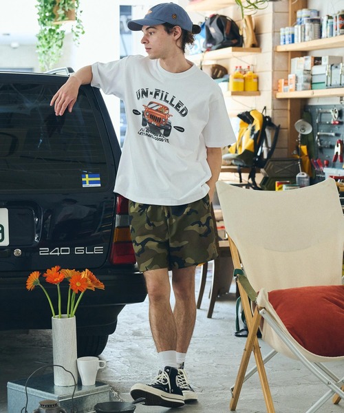 UN-FILLED(アンフィルド)の「mt9714- U.F OFF ROAD CAR HEAVY WEIGHT T-SHIRT Tシャツ(Tシャツ/カットソー・メンズ・ホワイト/サンドベージュ・XL/M/L)」の9枚目の写真
