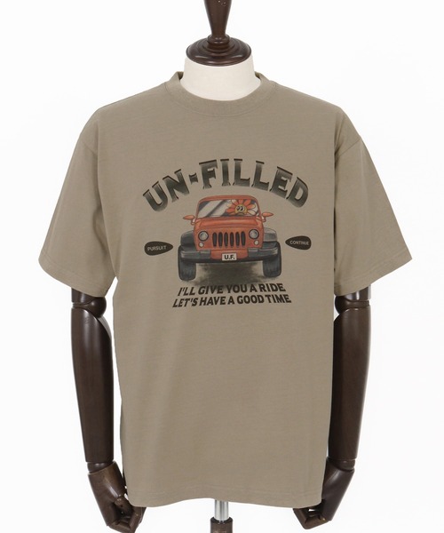 UN-FILLED(アンフィルド)の「mt9714- U.F OFF ROAD CAR HEAVY WEIGHT T-SHIRT Tシャツ(Tシャツ/カットソー・メンズ・ホワイト/サンドベージュ・XL/M/L)」の11枚目の写真