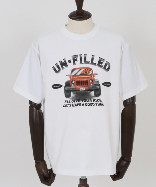 UN-FILLED(アンフィルド)の「mt9714- U.F OFF ROAD CAR HEAVY WEIGHT T-SHIRT Tシャツ(Tシャツ/カットソー・メンズ・ホワイト/サンドベージュ・XL/M/L)」の13枚目の写真