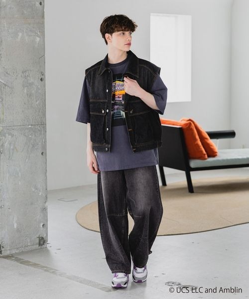 PAGEBOY（ページボーイ）の「【PBLIM×BACK TO THE FUTURE】タイムマシーンTシャツ（Tシャツ/カットソー・レディース・ネイビー/チャコールグレー・FREE）」の9枚目の写真