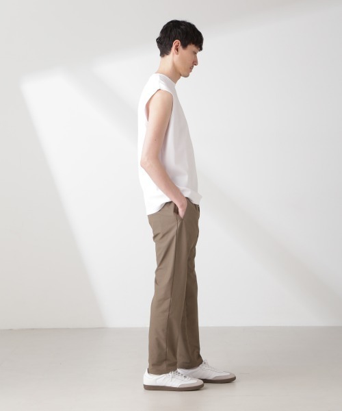 NANO universe（ナノユニバース）の「クールタッチ プレーティング天竺 ノースリーブ（タンクトップ・メンズ・ホワイト/ブラック・M/L）」の8枚目の写真