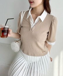 one after another NICE CLAUP | シャツレイヤードトップス(Tシャツ/カットソー)