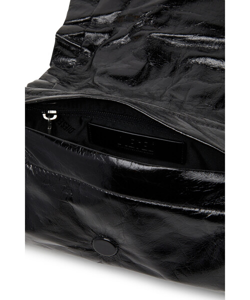 【美品】DIESEL ブラック ショルダーバッグ タグ付き　20×17×5cm ウィメンズ ショルダーバッグ SCRUNCH-D SCRUNCH-D SHOULDER S