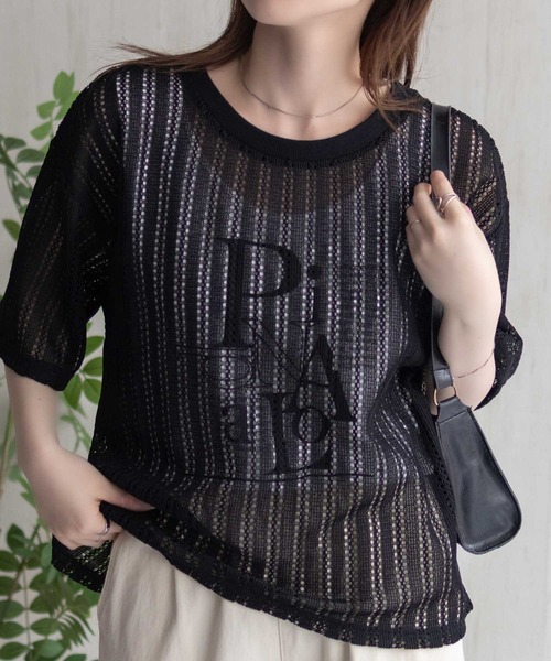 NAVY(ネイビー)の「NAVY メッシュレースTシャツ アンサンブル レイヤード(アンサンブル・レディース・オフホワイト/グレー/ブラック・M/L)」の15枚目の写真