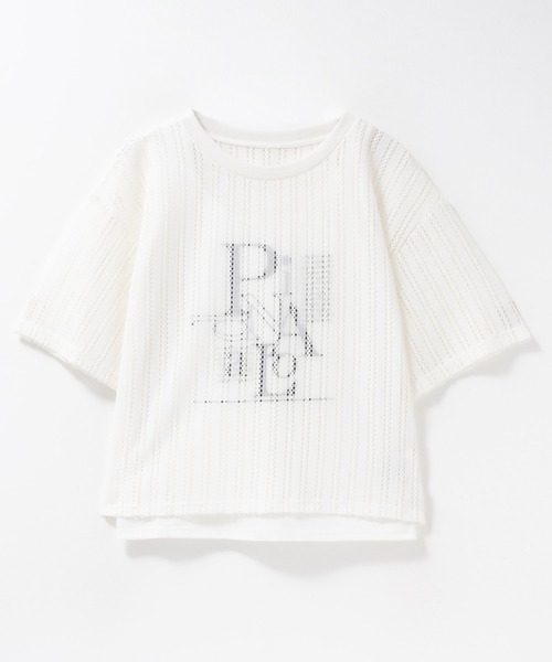 NAVY(ネイビー)の「NAVY メッシュレースTシャツ アンサンブル レイヤード(アンサンブル・レディース・オフホワイト/グレー/ブラック・M/L)」の21枚目の写真