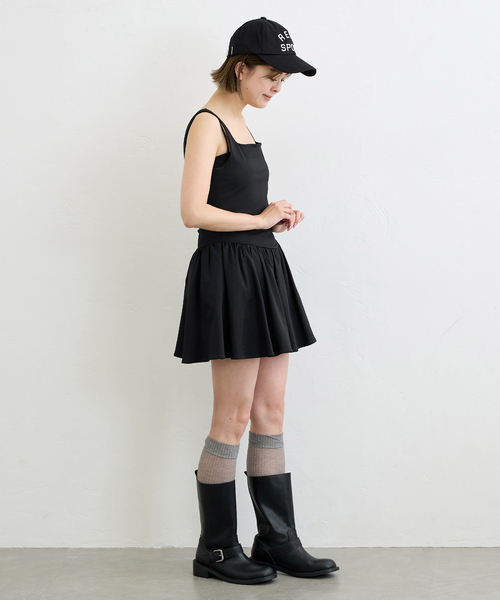 U by SPICK&SPAN（ユーバイスピックアンドスパン）の「ハイゲージカットミニワンピース（ワンピース・レディース・ブラック/White・FREE）」の6枚目の写真