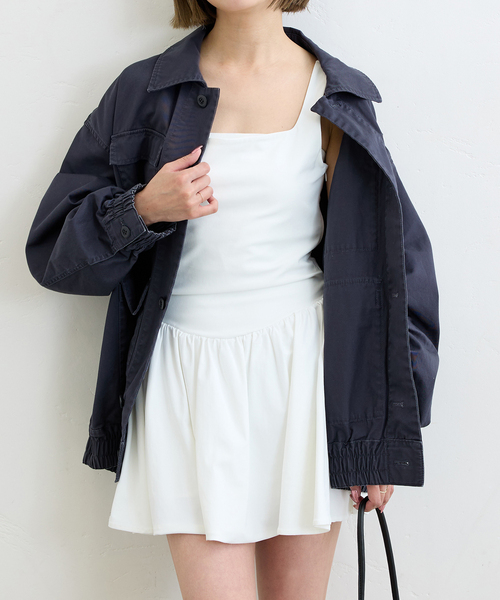 U by SPICK&SPAN（ユーバイスピックアンドスパン）の「ハイゲージカットミニワンピース（ワンピース・レディース・ブラック/White・FREE）」の11枚目の写真