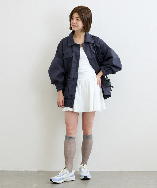 U by SPICK&SPAN（ユーバイスピックアンドスパン）の「ハイゲージカットミニワンピース（ワンピース・レディース・ブラック/White・FREE）」の12枚目の写真