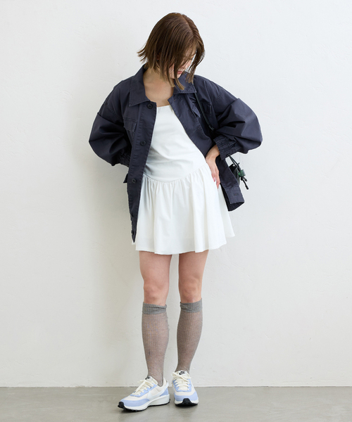 U by SPICK&SPAN（ユーバイスピックアンドスパン）の「ハイゲージカットミニワンピース（ワンピース・レディース・ブラック/White・FREE）」の13枚目の写真