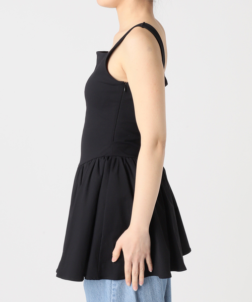 U by SPICK&SPAN（ユーバイスピックアンドスパン）の「ハイゲージカットミニワンピース（ワンピース・レディース・ブラック/White・FREE）」の15枚目の写真